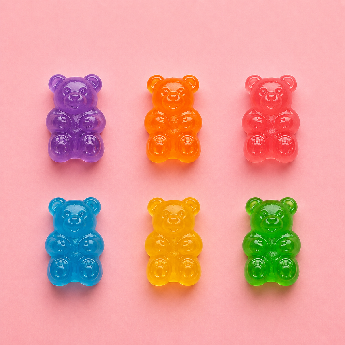 Assorted rainbow bears